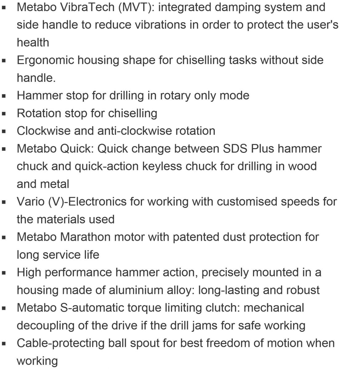 פטישון חשמלי תעשייתי מטבו METABO KHE 3251